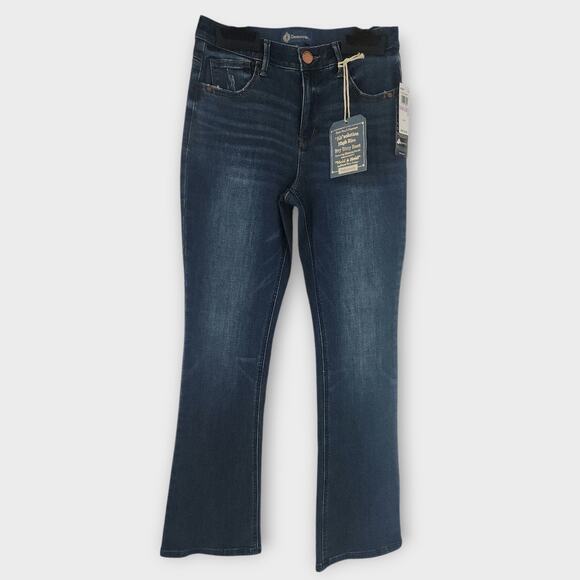 Democracy Jeans Women's 6 Ab Solution High-Rise Itty Bitty Boot Dark Wash NWT - Picture 1 of 6